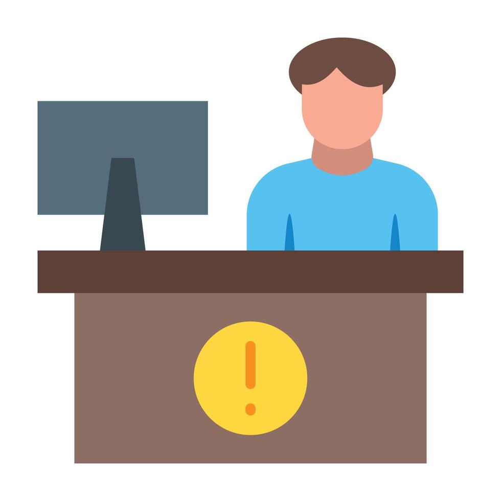 Information Desk Icon Design vector