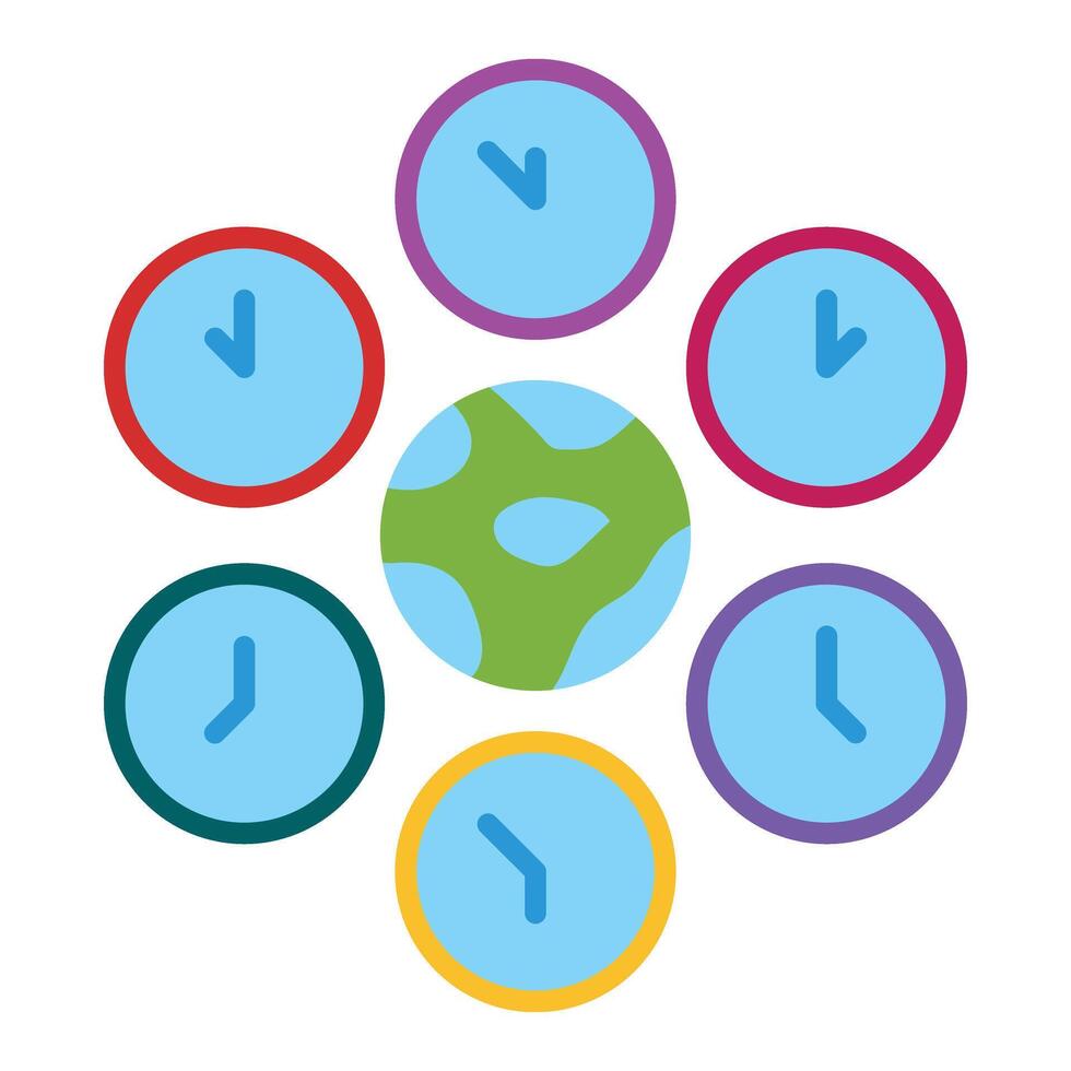 Time Zone Icon Design vector