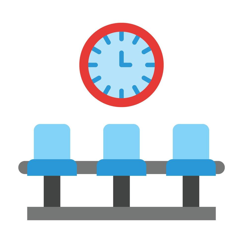 Waiting Area Icon Design vector