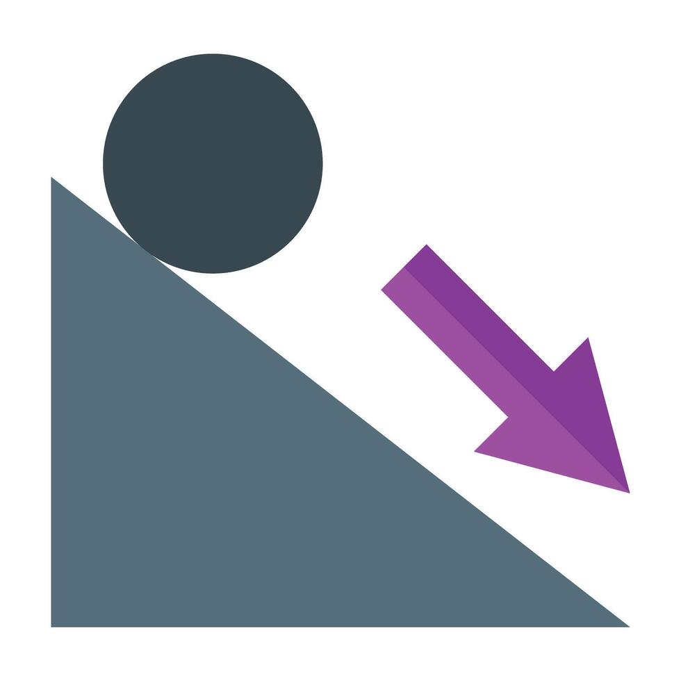 Down Hill Icon Design vector