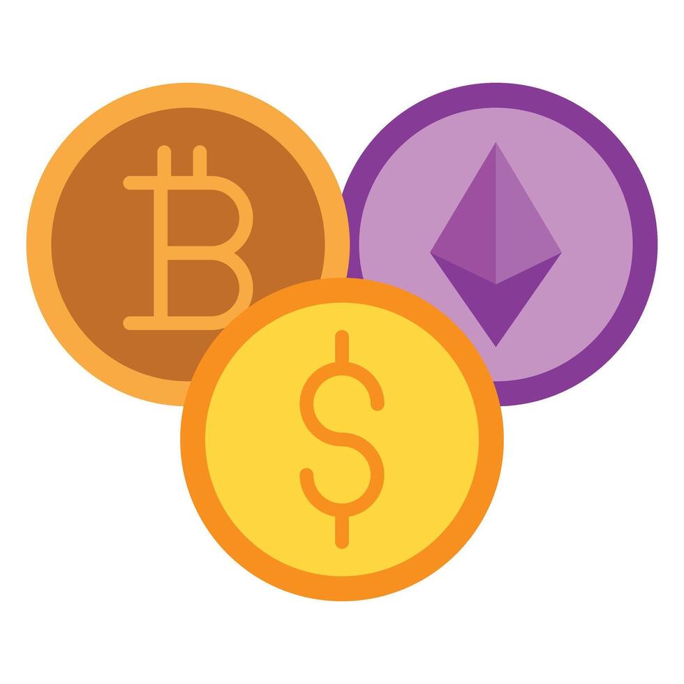 Crypto Icon Design vector