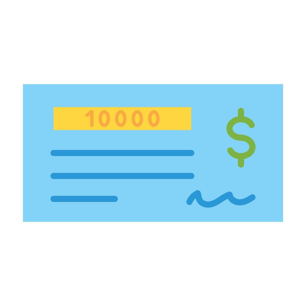 Cheque Icon Design vector