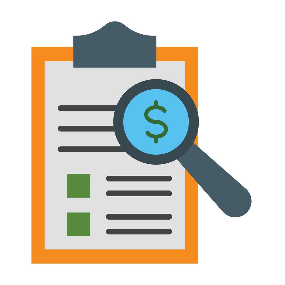 Financial Audit Icon Design vector