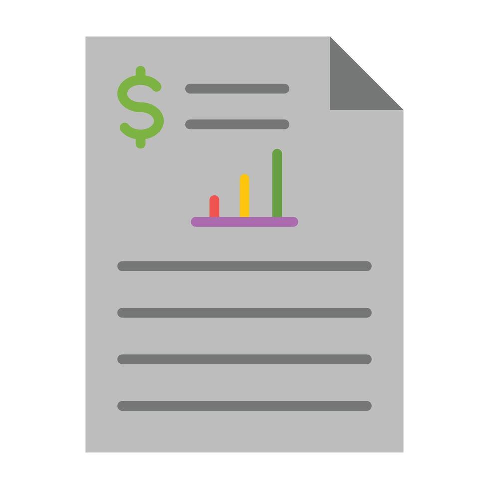 Financial Statement Icon Design vector