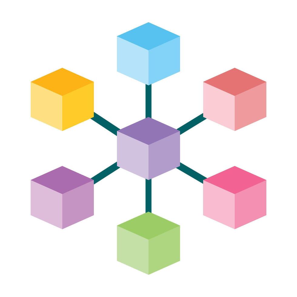 Block Chain Icon Design vector