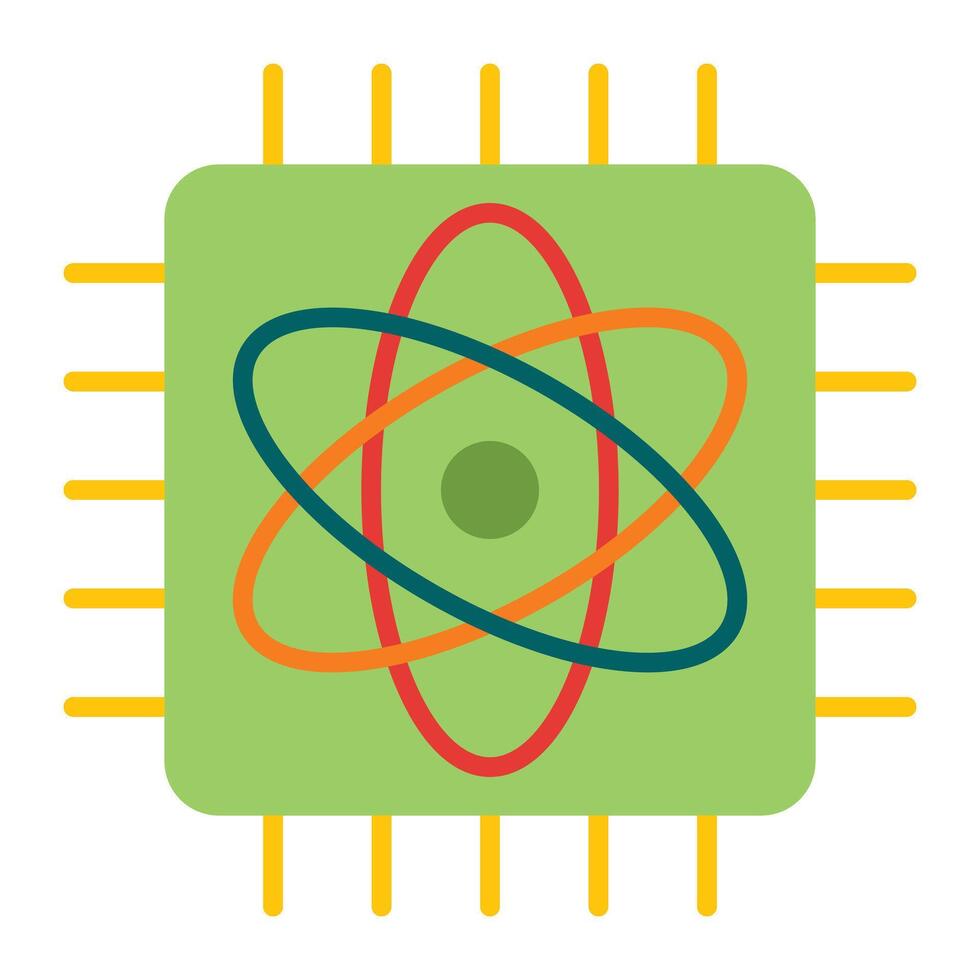 Quantum Computing Icon Design vector