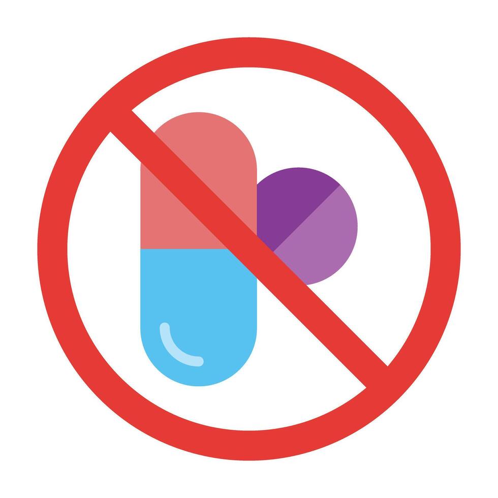 No Medicine Icon Design vector