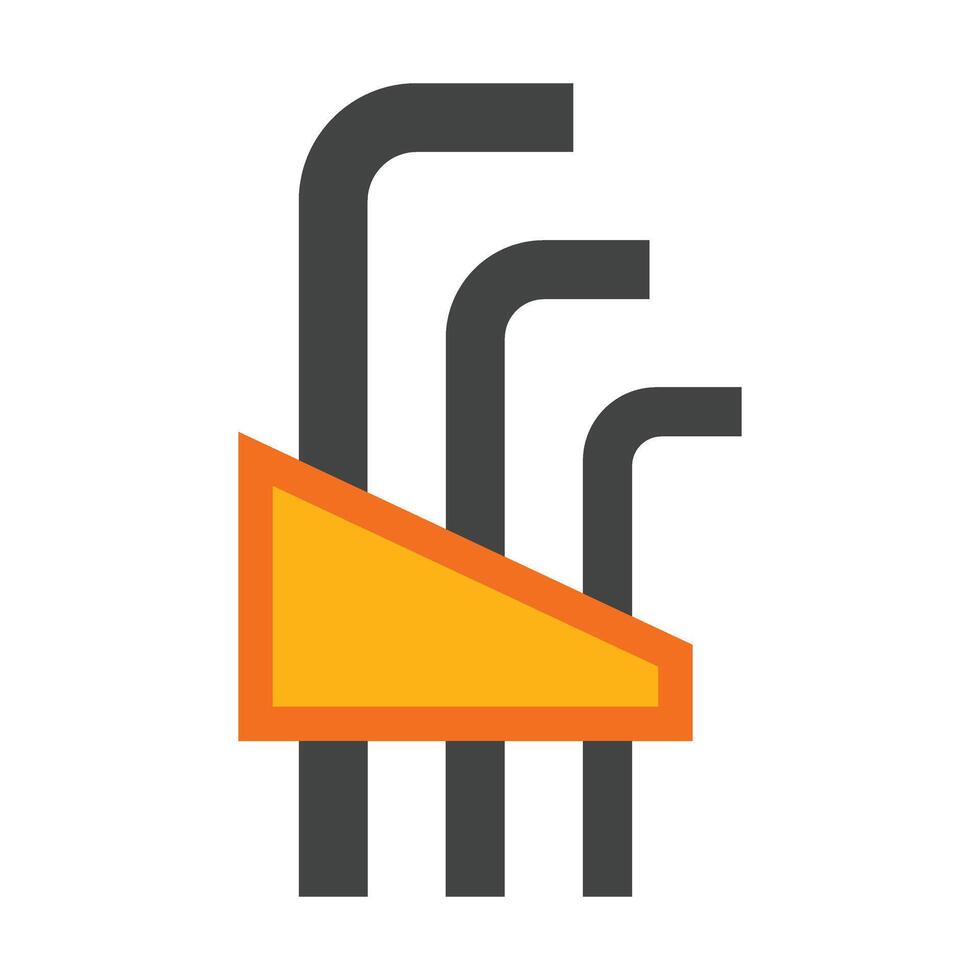 Hex Key Set Icon Design vector