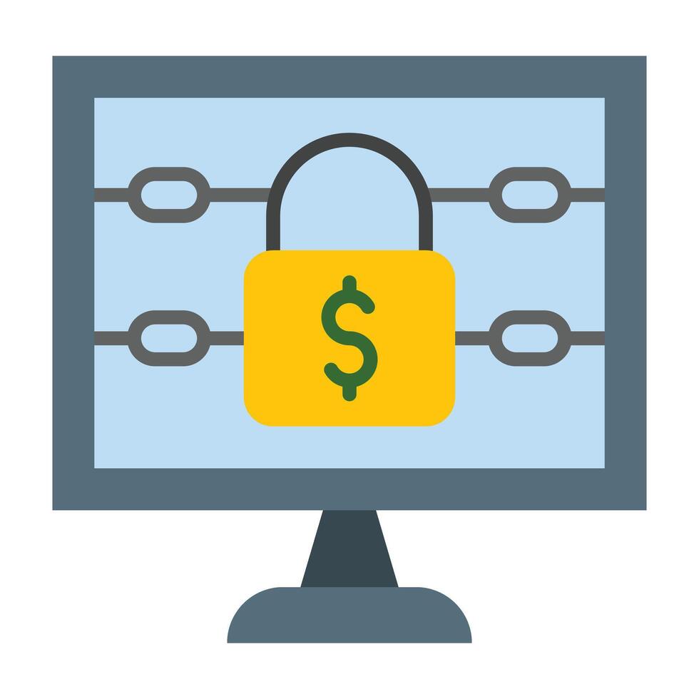 Ransomware Icon Design vector