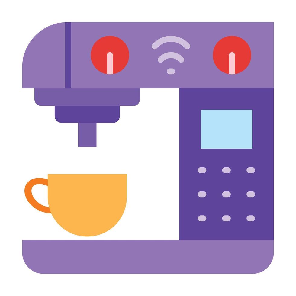Smart Coffee Maker Icon Design vector
