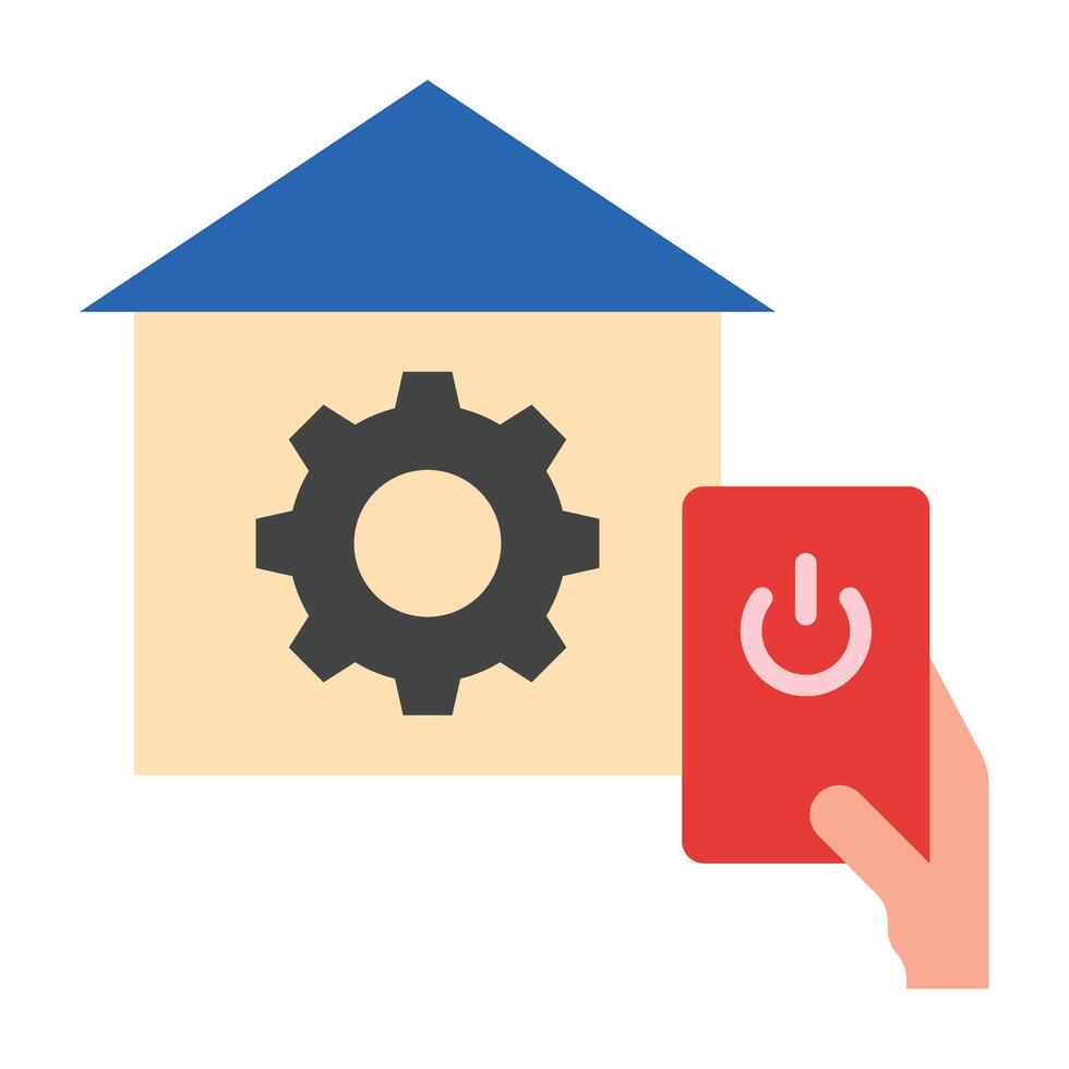 Smart Home Automation Script Icon Design vector