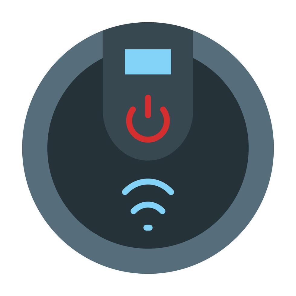 Smart Vacuum Cleaner Icon Design vector