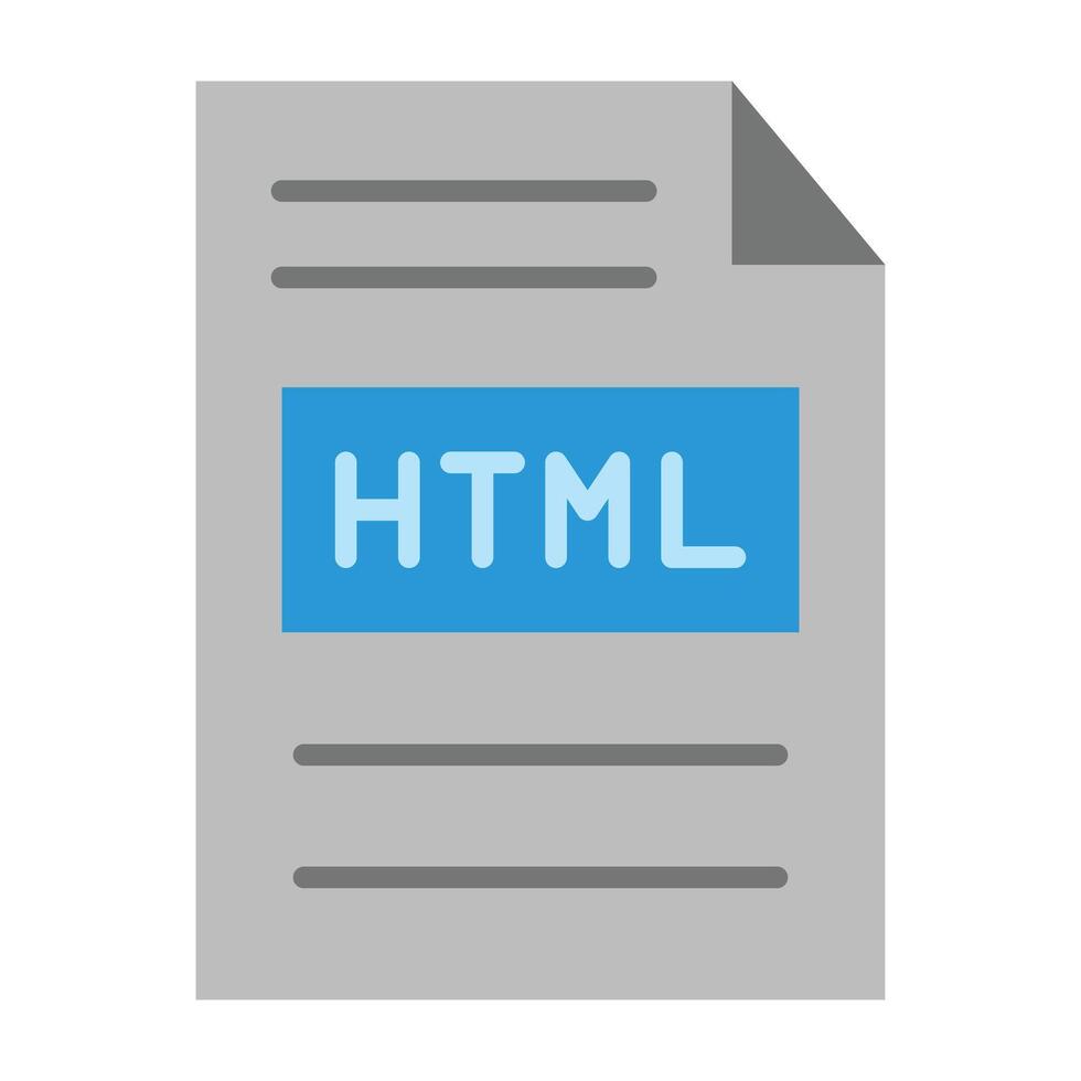 HTML file Icon Design vector