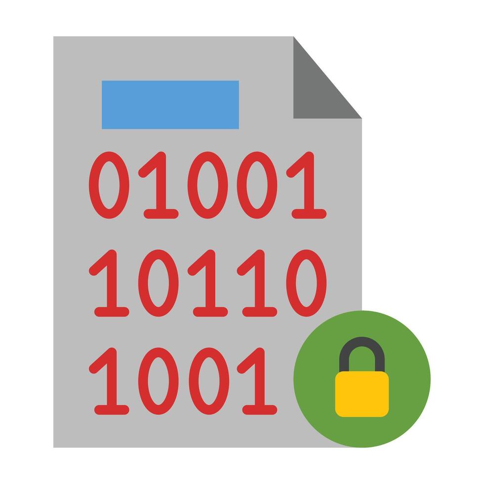 Encrypted File Icon Design vector