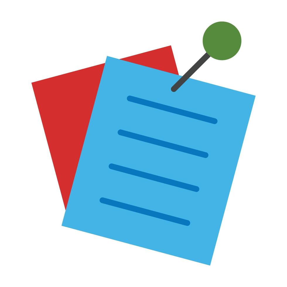Pinned Notes Icon Design vector