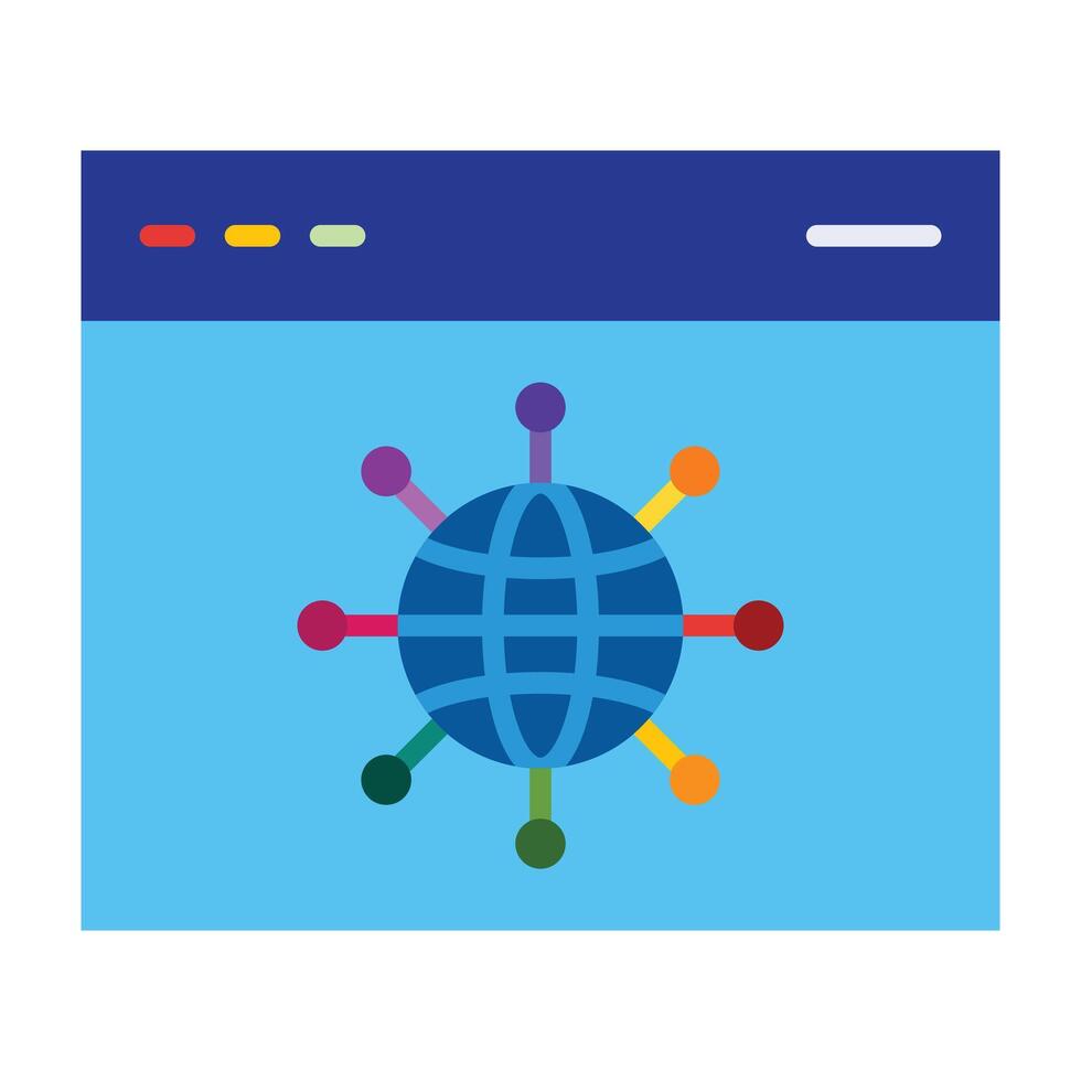 Content Delivery Network Icon Design vector