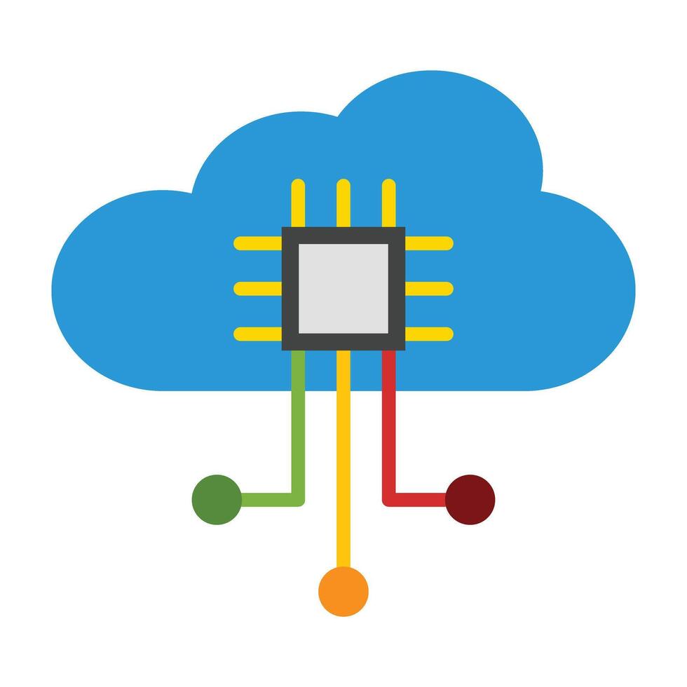 Cloud Architecture Icon Design vector