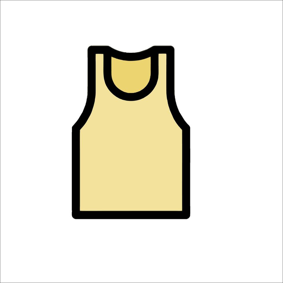 A yellow tank top on a white background vector