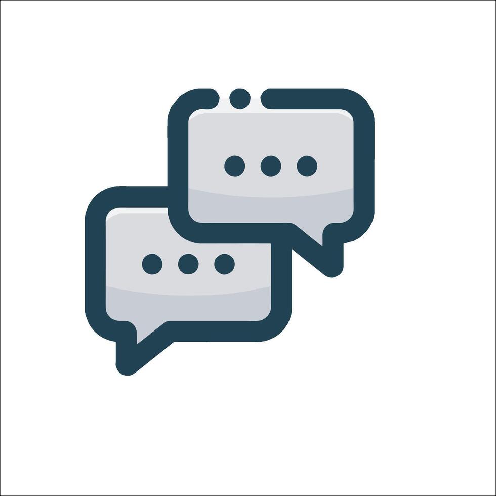 Two speech bubbles icon on white background vector