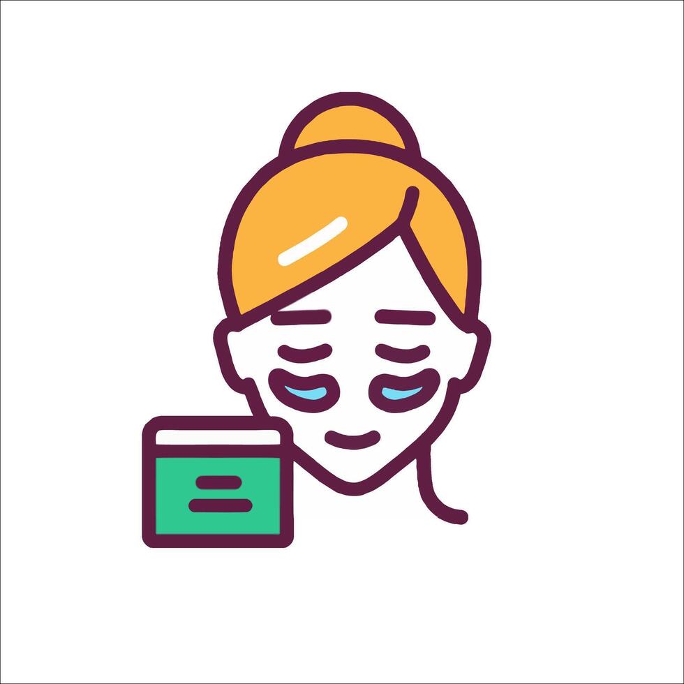 A woman with a mask on her face holding a credit card vector