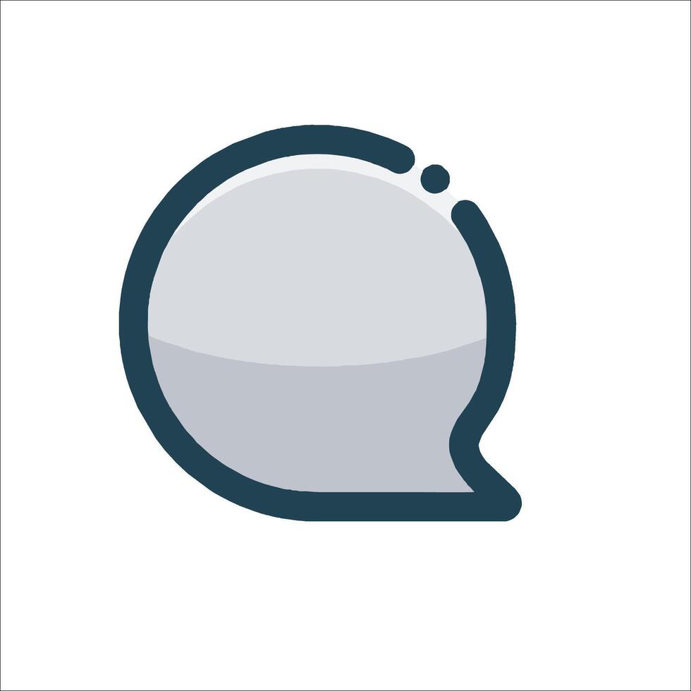 A speech bubble icon on a white background vector