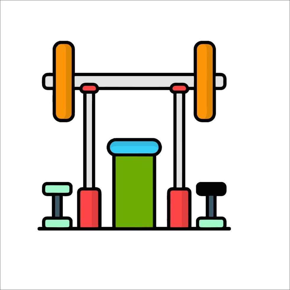 Gym equipment icon illustration vector