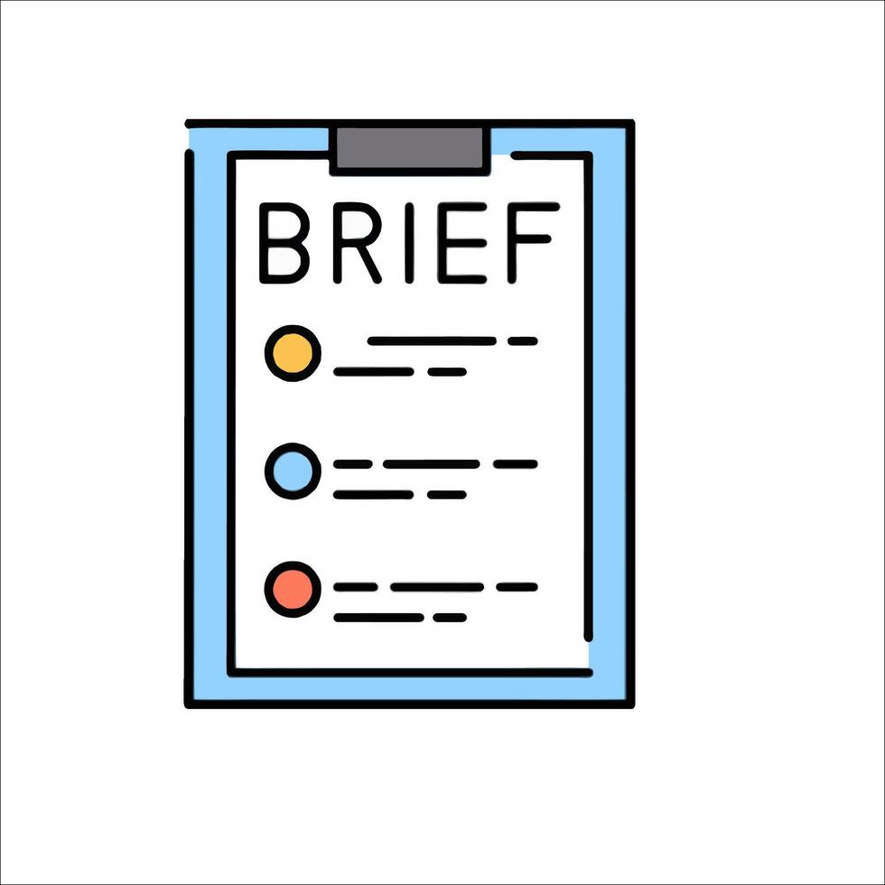 Brief icon illustration vector