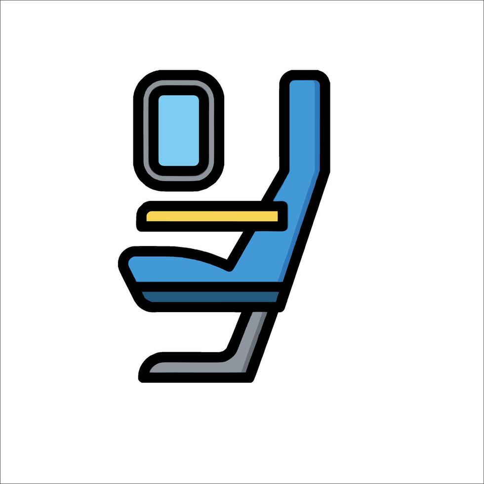 Airplane seat icon illustration vector