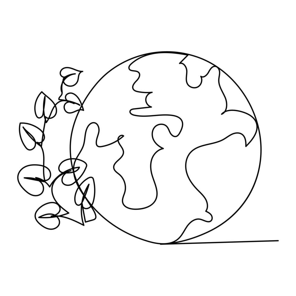 International Day of Forests Line Illustration vector