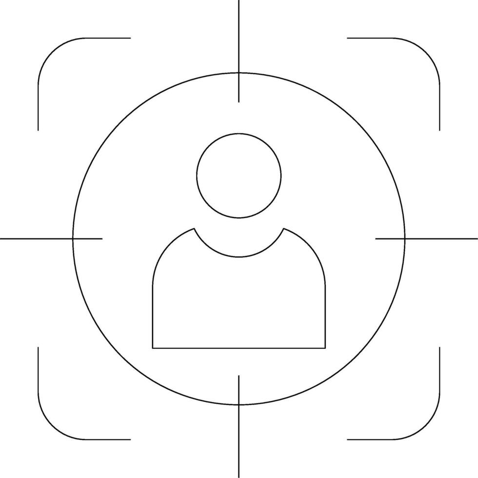 Target Audience Line Icon vector