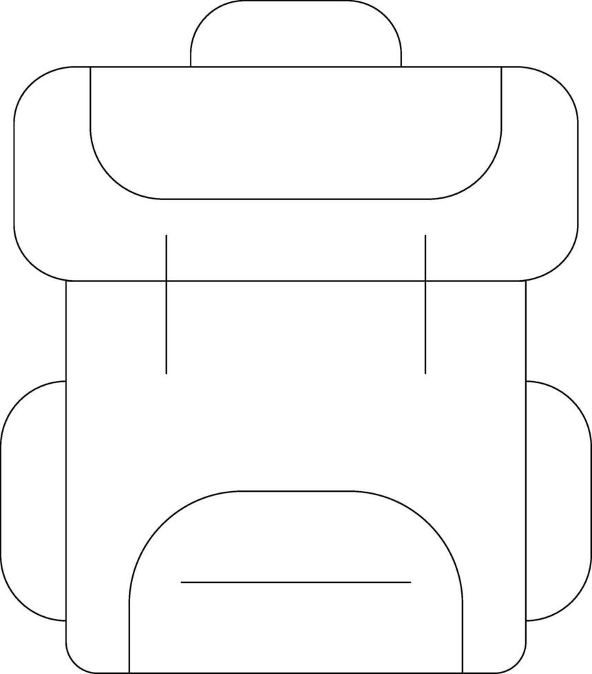 Backpack Line Icon vector