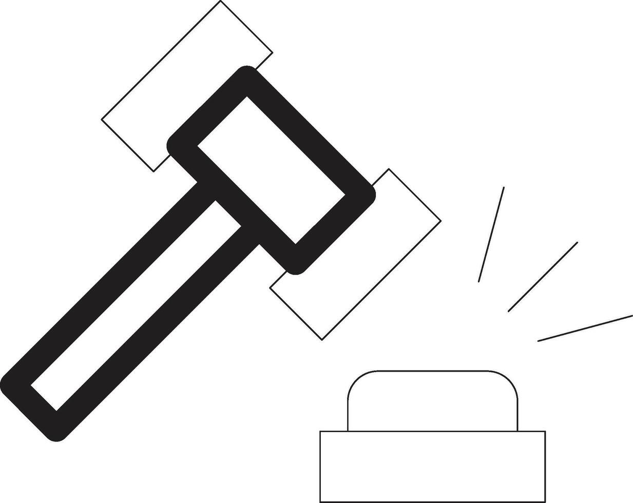 Law Line Icon vector