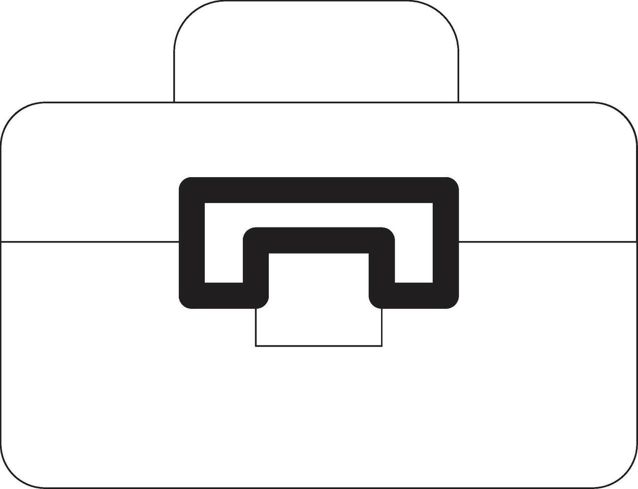 Briefcase Line Icon vector