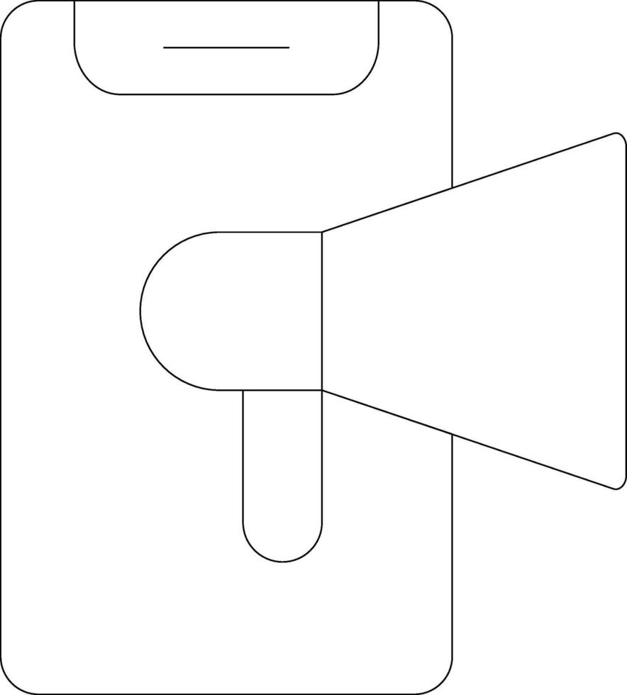 Mobile Marketing Line Icon vector