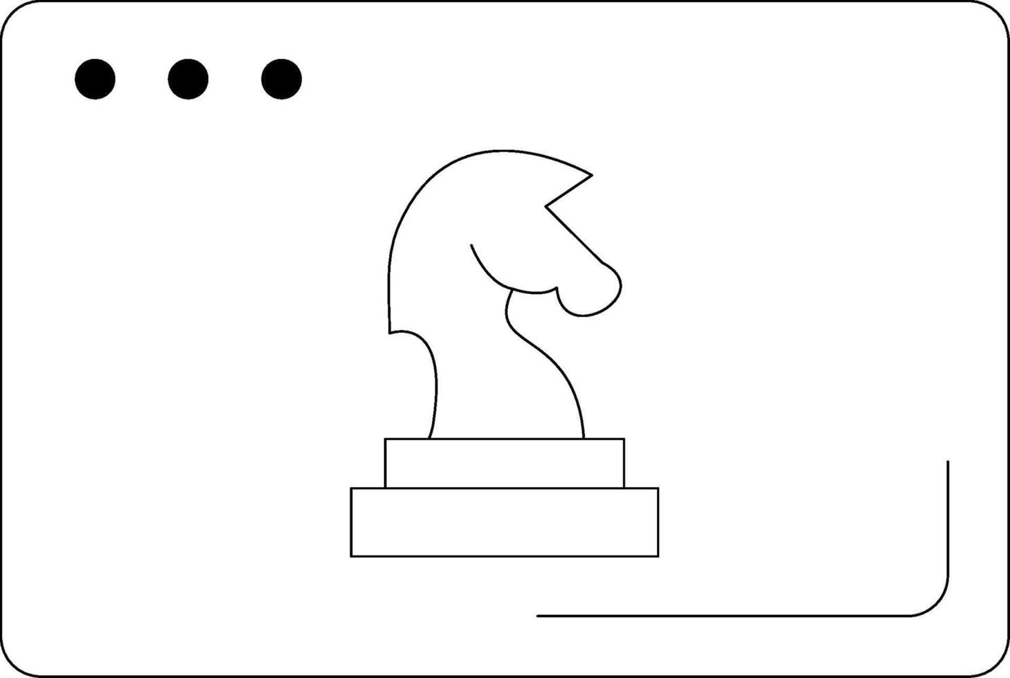 Chess Line Icon vector