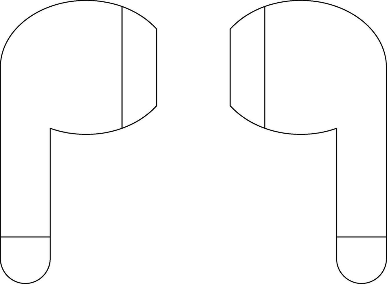 Earphones Line Icon vector