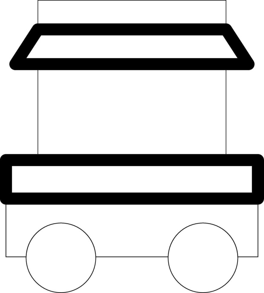 Food Cart Line Icon vector