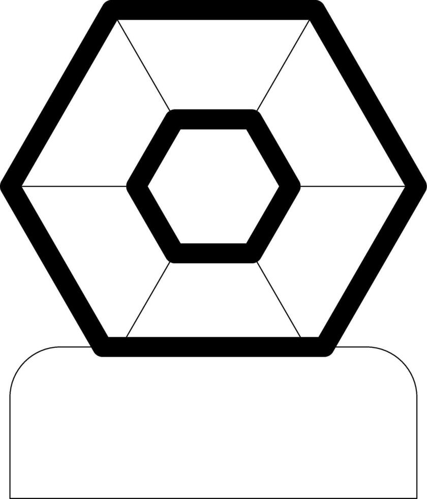 Gem Line Icon vector