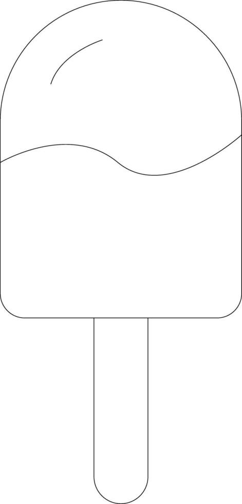 Ice Lolly Line Icon vector