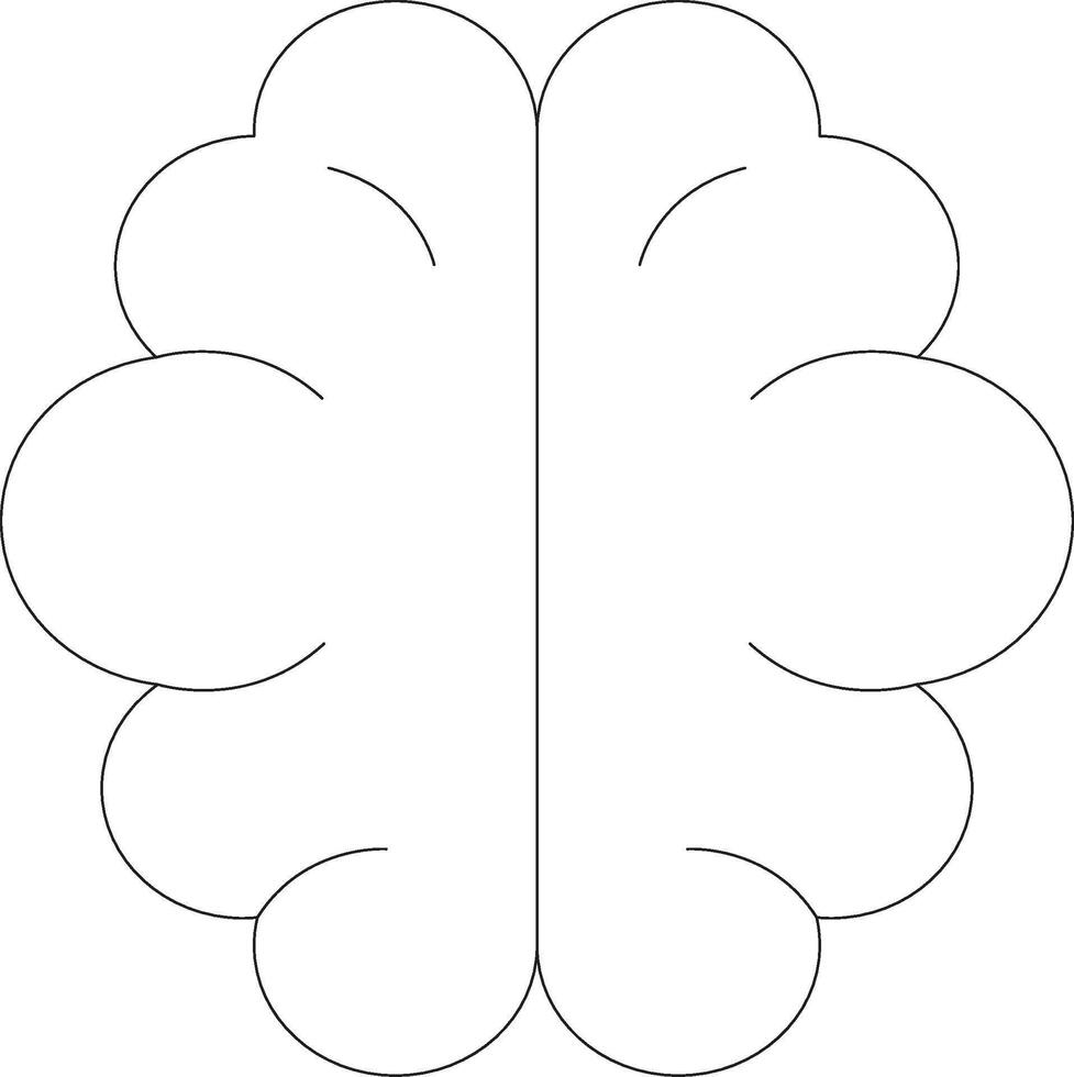 Brain Line Icon vector