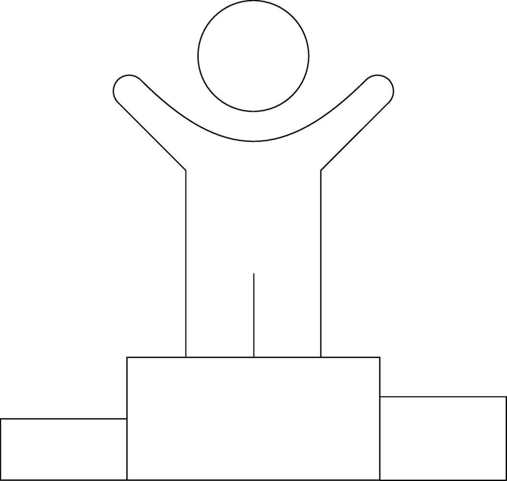 Winner Line Icon vector
