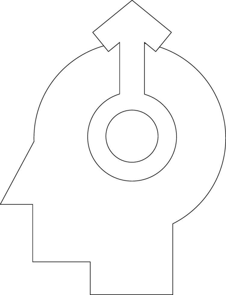 Thinking Line Icon vector