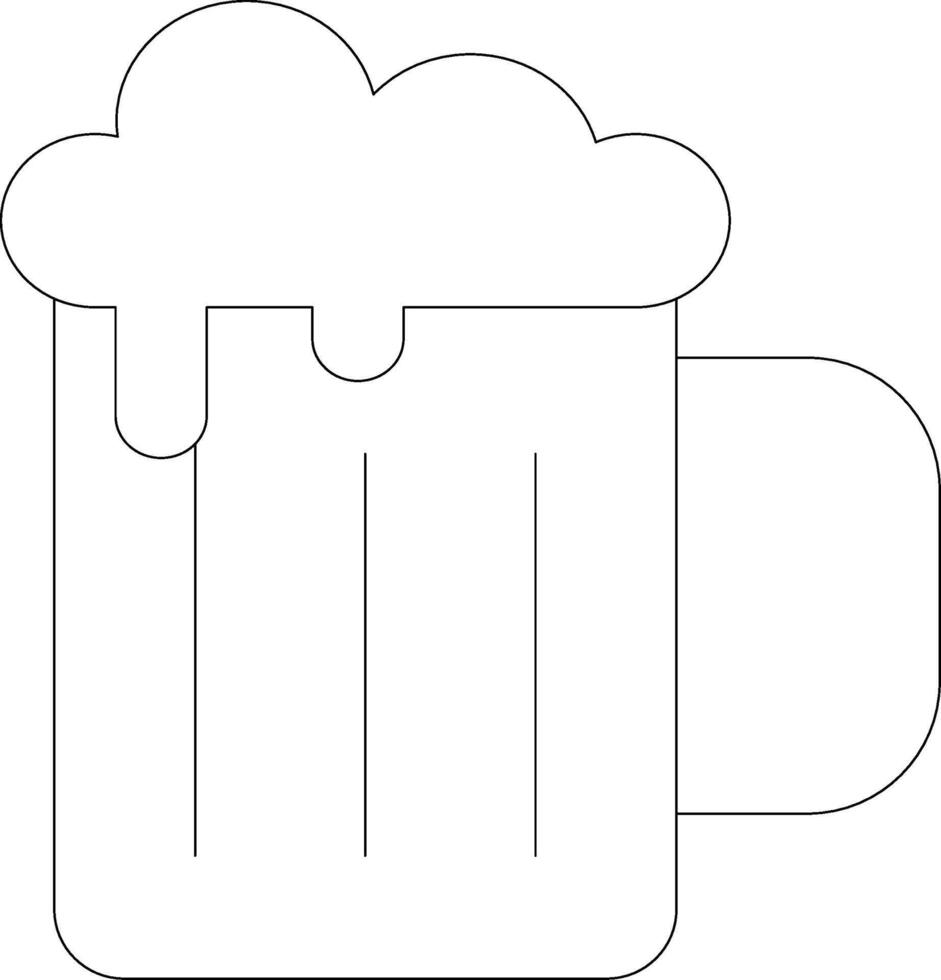 Beer Mug Line Icon vector