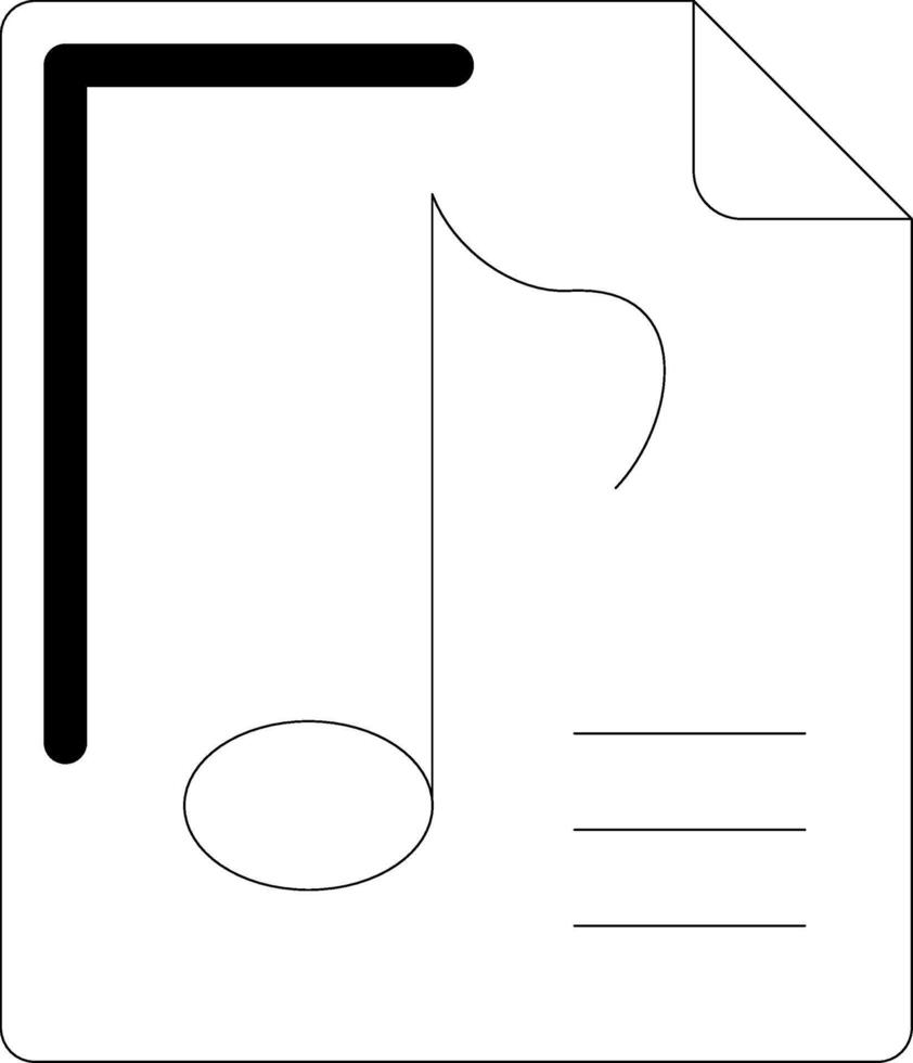 Audio File Line Icon vector
