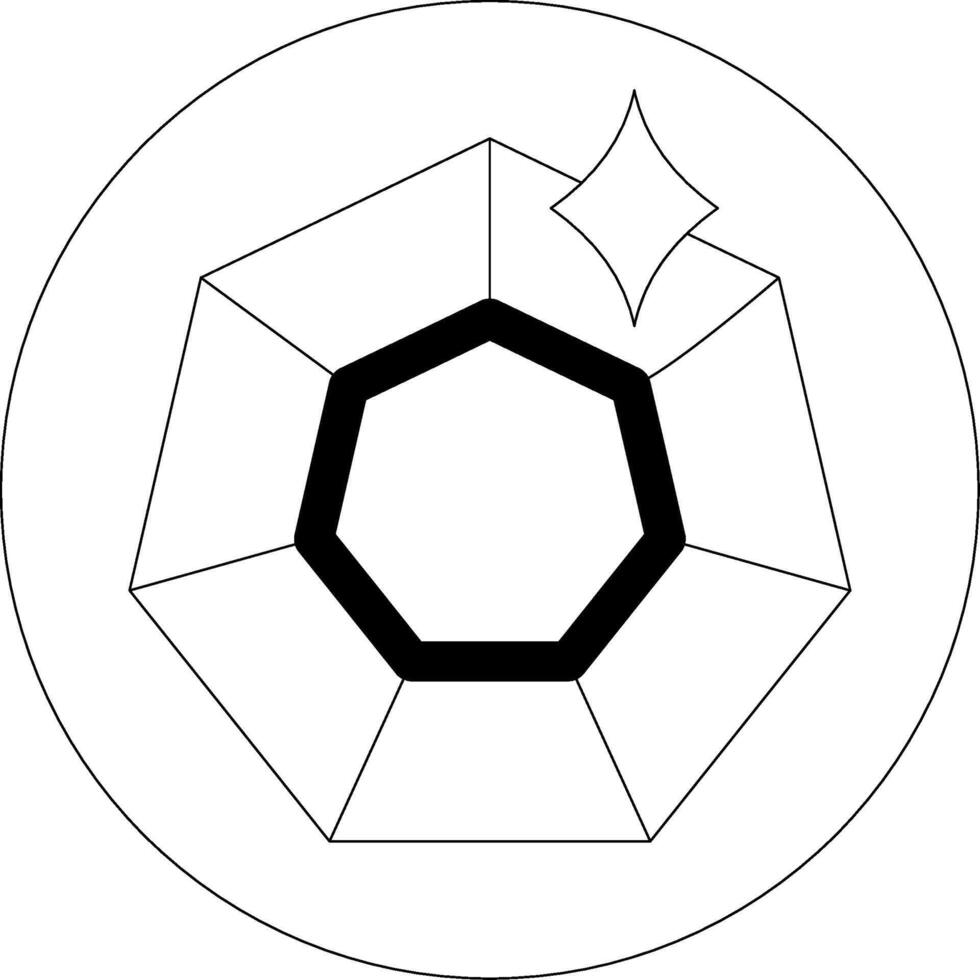 Diamond Line Icon vector