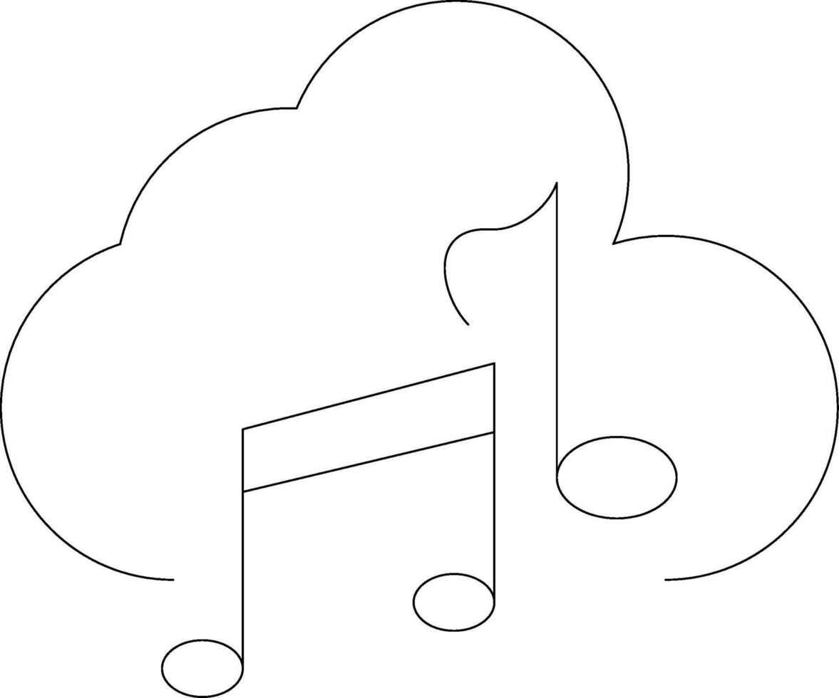 Cloud Line Icon vector