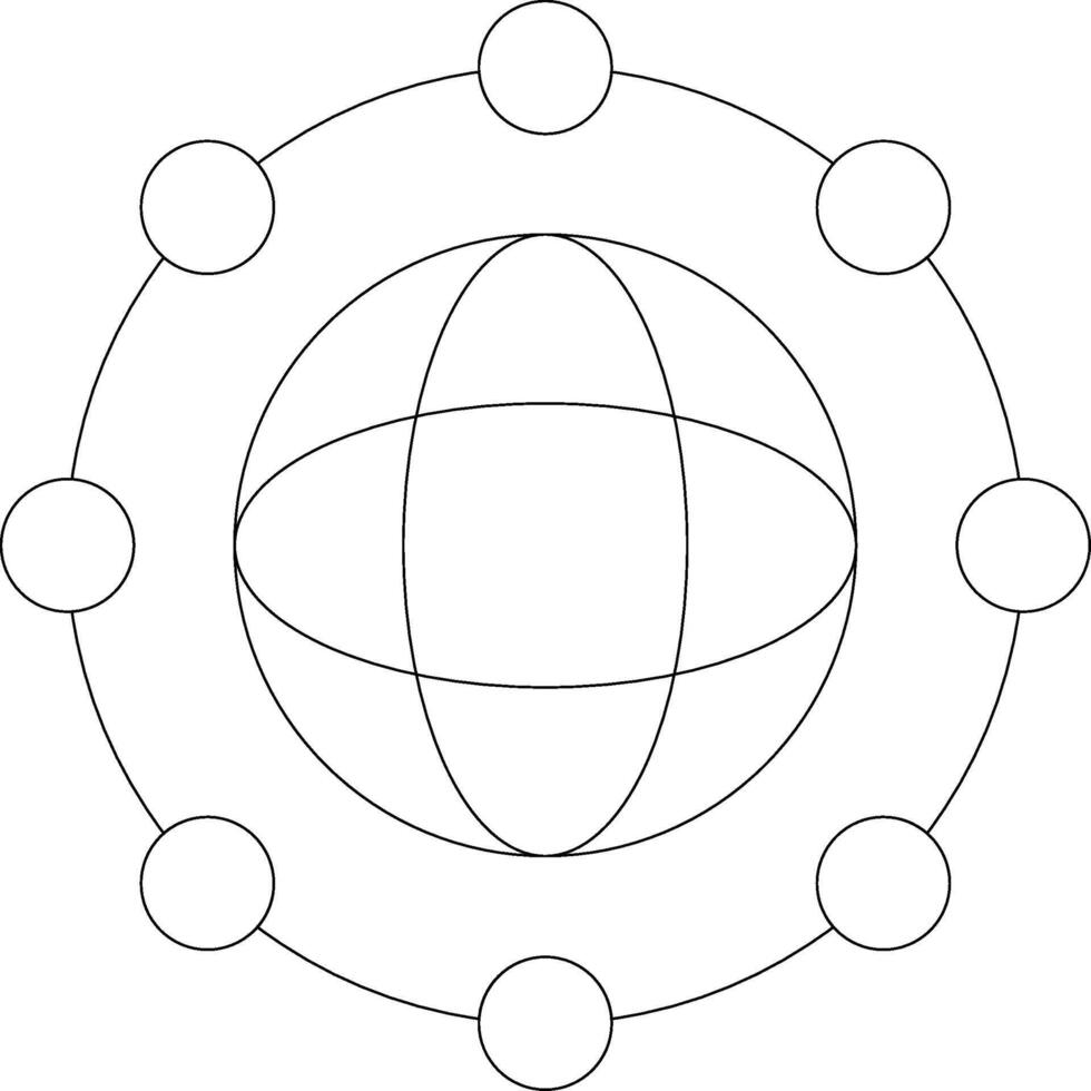 Network Line Icon vector