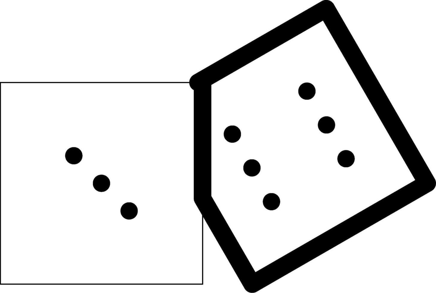 Dices Line Icon vector