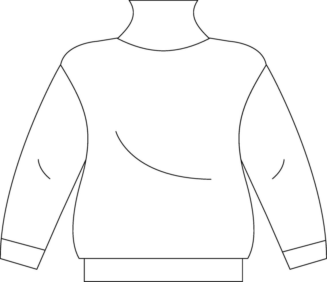Crewneck Line Icon vector