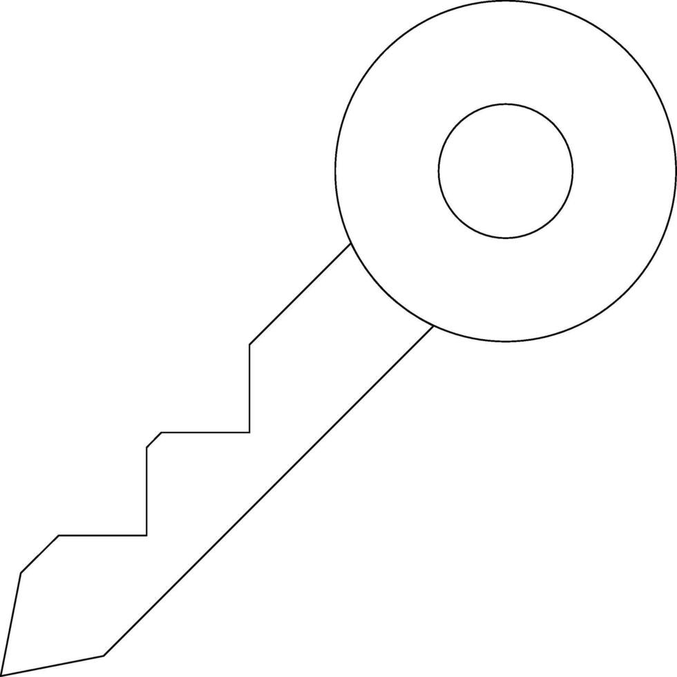 Key Line Icon vector